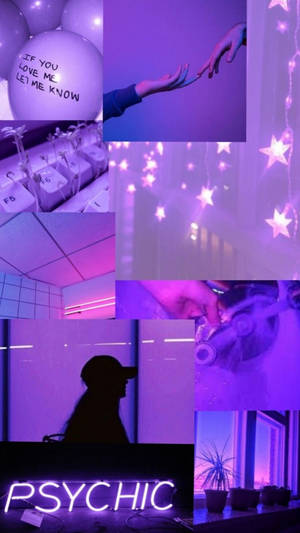 Mala-Lila na Aesthetic Photo Collage — Light purple aesthetic Wallpaper
