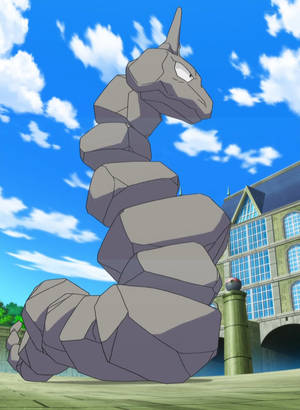Malaking Onix sa Harap ng Bahay — Pokemon Telepon Wallpaper