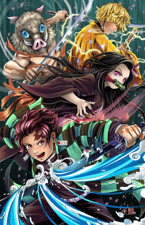 Wallpaper ng malalakas na Demon Slayers para sa iPhone