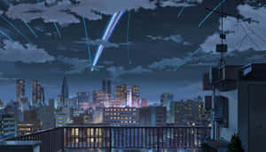 Mga larawan ng Anime City — Anime city GIF Wallpaper