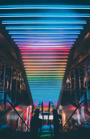Neon City background — Neon na lungsod Wallpaper