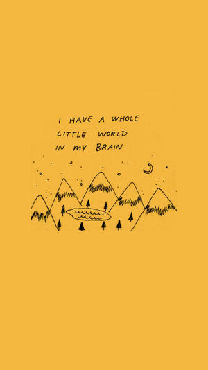 Maliit na Mundo Cute Pastel Yellow Aesthetic Quote