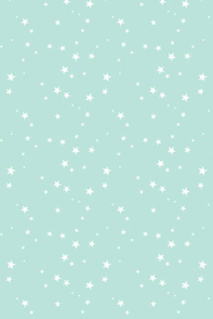 Maliit na Puting Bituin sa Mapusyaw na Lunti — Neon Green Aesthetic Wallpaper