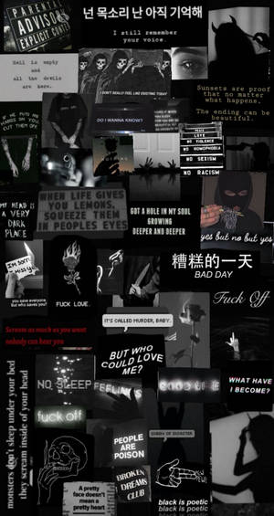 Malungkot na Mga Quote Itim na Alt Aesthetic — Alt aesthetic Wallpaper