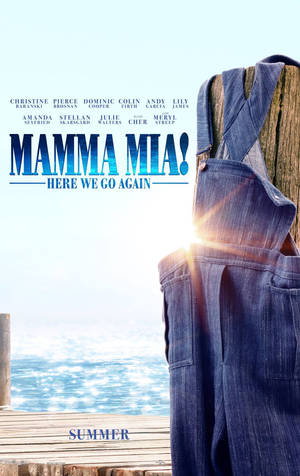Mama Mia! iconic blue jumper wallpaper — Moto Pad Wallpaper