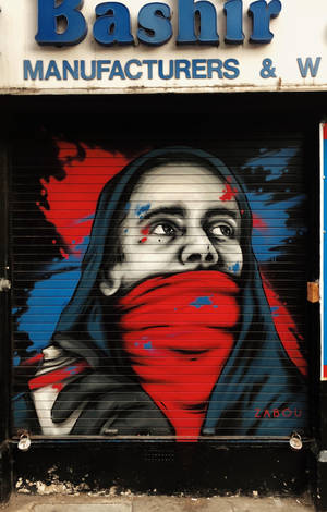 Man Hoodie Mask Street Art wallpaper — Galaxy Tab S9 Wallpaper