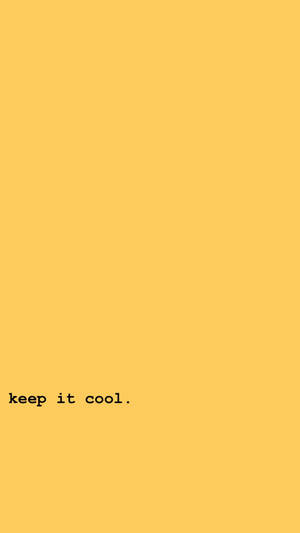 Manatiling Cool Pastel Yellow Aesthetic