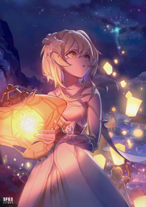 Manlalakbay na may Lantern Genshin Impact Phone