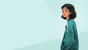 Manlalaro 067 Squid Game mint green background wallpaper — 067 Squid Game Wallpaper