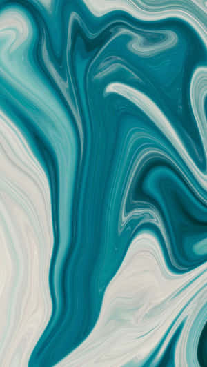 Teal na Marmol — Abstract na iPhone Wallpaper