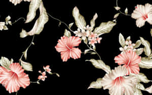 Mapaglaraw na Madilim na Bulaklak na Background — Madilim na floral Wallpaper