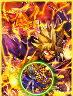 Si Marik Ishtar kasama ang Millennium Rod — Kindle Paperwhite Wallpaper