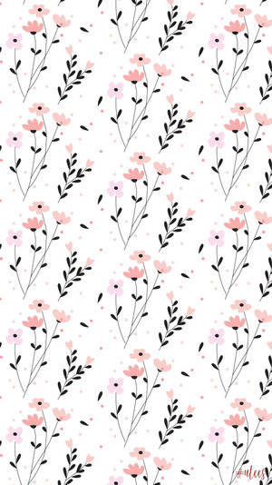 Masayang Pattern ng Rosas na Bulaklak sa Tagsibol