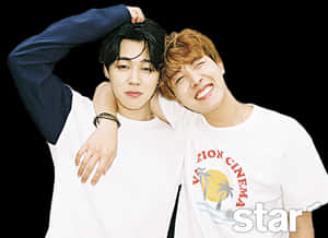 Masayang Pose ng mga Miyembro ng B T S