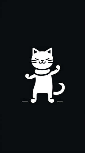 Masayang Sumasayaw na Pusa Ilustrasyon
