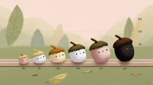 acorn, cute, karakter, paglago, kalikasan, progreso, sukat, taglagas, mapaglarong, tsart, edukasyon, pag-unlad, matamis, natural, simple