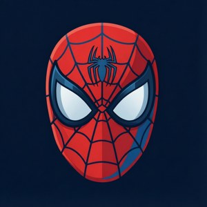 Isang minimal na vector icon ng maskara ni Spiderman na may sagisag ng gagamba. — Spiderman Wallpaper