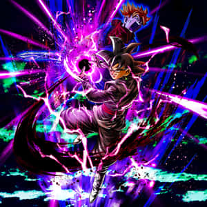 Matinding Goku Black sa Posisyong Panlalaban — Goku Black Wallpaper