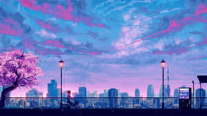 Lilang anime background