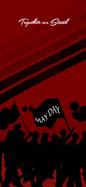 May Day black and red wallpaper — ROG Phone 9 FE Wallpaper