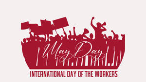 May day red workers silhouette wallpaper — Chromebook Wallpaper