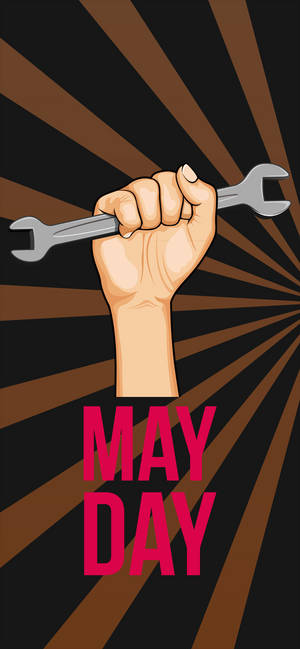 Sining ng May Day sunburst na wallpaper — 19.5:9 Wallpaper