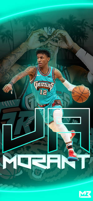 Memphis Grizzlies Ja Morant Poster wallpaper — Samsung Galaxy S20 Wallpaper