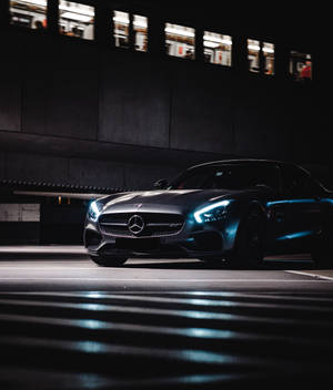 Wallpaper ng Mercedes Benz glow in the dark — Galaxy Z Fold 6 Wallpaper
