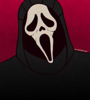 Mesmerizing Image ng Ghostface sa Pink Backdrop — Honor Magic V Flip 2 Wallpaper