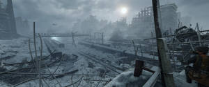 Metro Exodus Lungsod na Wasak ng Labanan 3440x1440 — Winter Wallpaper
