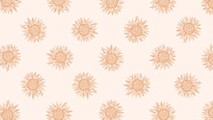 Wallpaper ng mga bulaklak na aesthetic sa kulay light brown — Light brown aesthetic Wallpaper