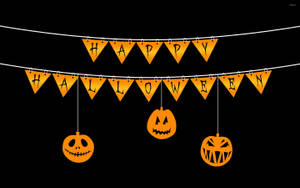 Mga Cute at Aesthetic na Dekorasyong Pennant para sa Halloween — Cute aesthetic halloween Wallpaper