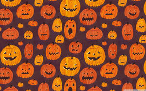 Mga Cute at Aesthetic na Pattern ng Kalabasa para sa Halloween — Cute aesthetic halloween Wallpaper
