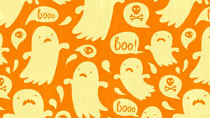 Mga Cute na Aesthetic na Multo para sa Halloween — Cute aesthetic halloween Wallpaper