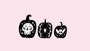 Mga Cute na Aesthetic na Kalabasa para sa Halloween — Cute aesthetic halloween Wallpaper