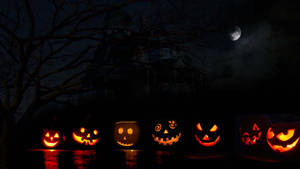 Mga Cute na Aesthetic na Nakakatakot na Jack-o'-lantern para sa Halloween — Cute aesthetic halloween Wallpaper
