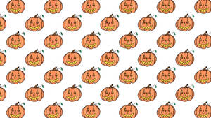 Mga Cute na Aesthetic na Klasikong Kalabasa para sa Halloween — Cute aesthetic halloween Wallpaper