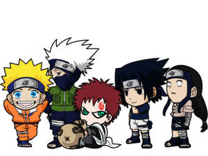 Mga Cute na Chibi Ninja mula sa Naruto — Astig na naruto GIF Wallpaper