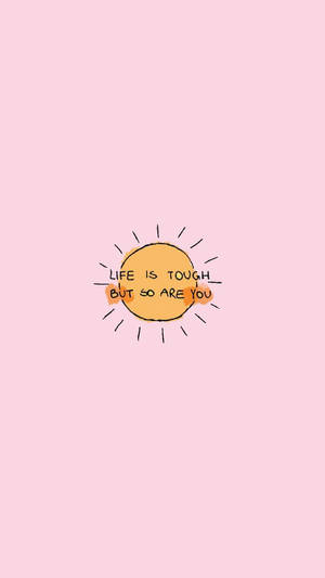 Cute quotes sunny pink background wallpaper — Mga Cute Quotes Wallpaper