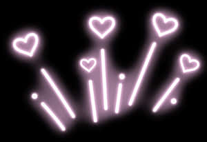 Neon heart light effects