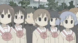 Mga Estudyante ng Nichijou na May Mapuput na Kulay
