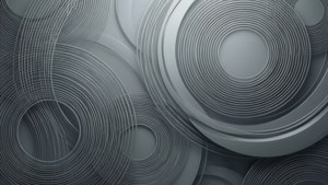 Modernong abstrak na sining na may mga kulay-abong sirkulo at linya — Gray aesthetic Wallpaper
