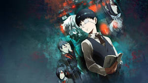 Wallpaper ng mga tauhan ng Tokyo Ghoul na naka-school uniform — Samurai ng Hapon Wallpaper
