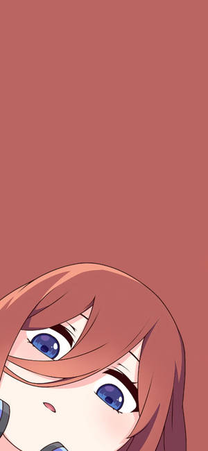 Miku Nakano cute selfie wallpaper — iPhone 16 Plus Wallpaper