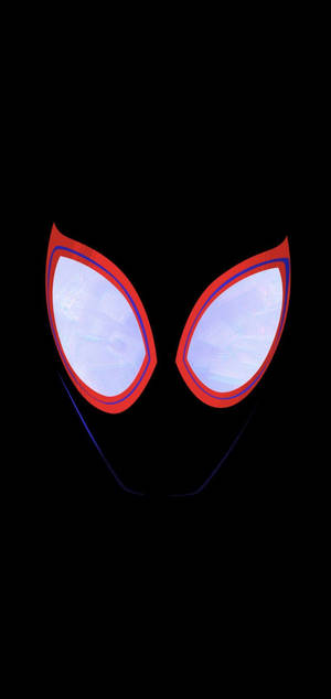 Miles Morales minimalist eyes sa black backdrop wallpaper — S24 Ultra Wallpaper