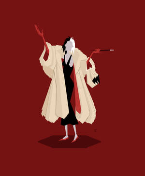 Minimalist art Cruella wallpaper — Motorola Razr 70 Ultra Wallpaper