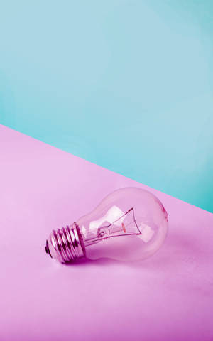 Minimalist Bulb In Pastel Blue And Violet — Galaxy Tab S10 Ultra Wallpaper