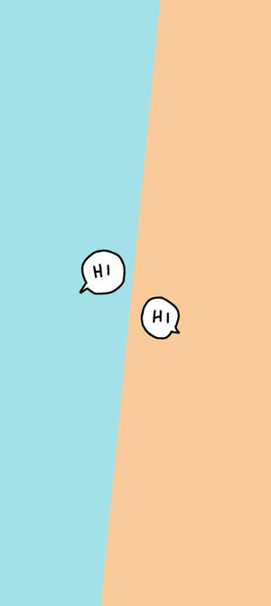 Minimalist Hi Bubble Speeches — iPhone 11 Wallpaper