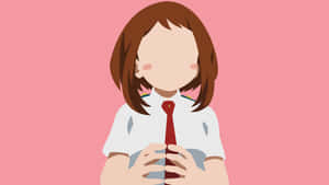 Estetika ni Uraraka — Minimalist na anime Wallpaper