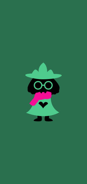 Minimalist Ralsei wallpaper — iPhone 14 Plus Wallpaper